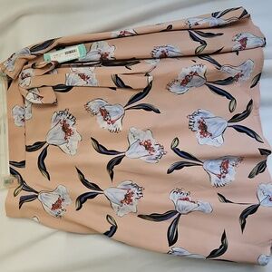 Le Lis Blush Sofi Floral Faux Wrap Skirt Size 1X